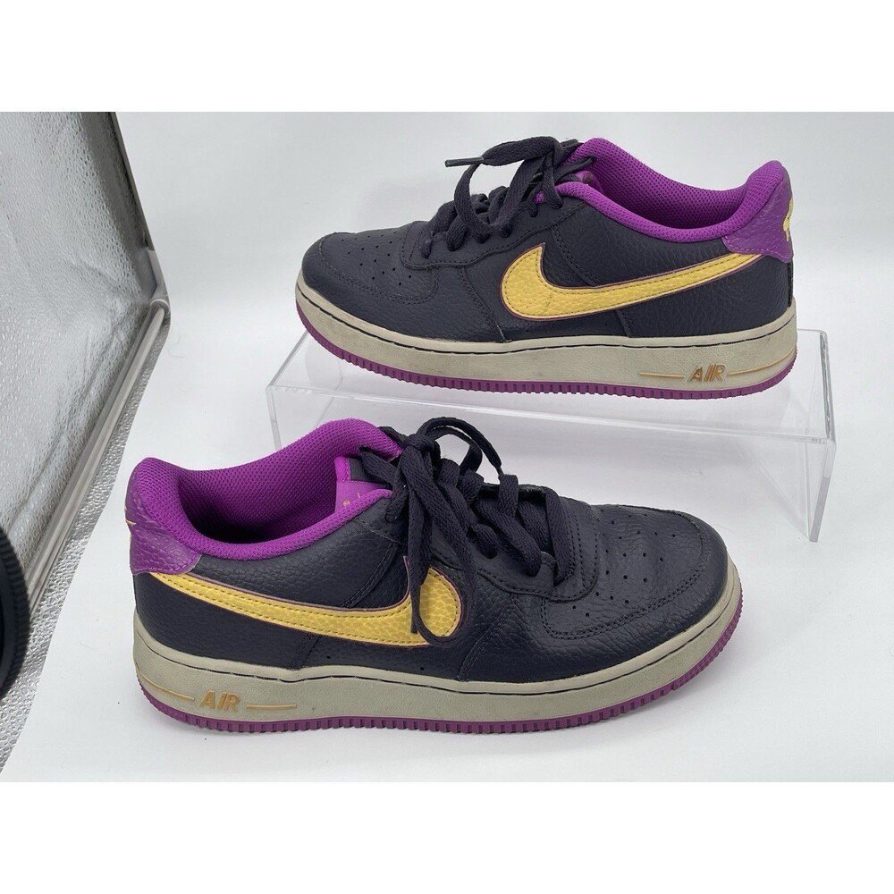 Nike Air Force 1 Low GS DX5805-500 Purple Yellow Youth Size 7Y Sneakers